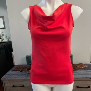 Ann Taylor red/pink/peach colored work blouse